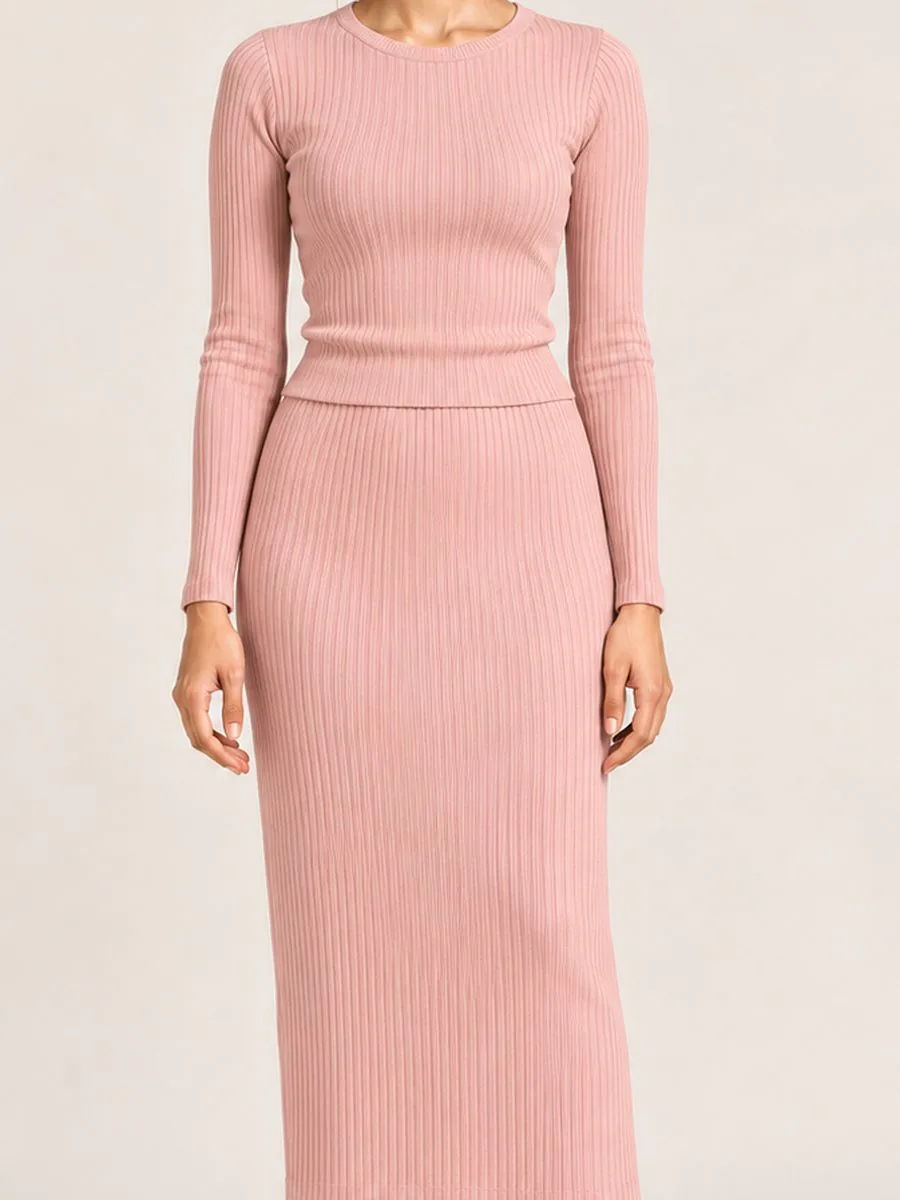 Ava Knit Co-ord Set, flat