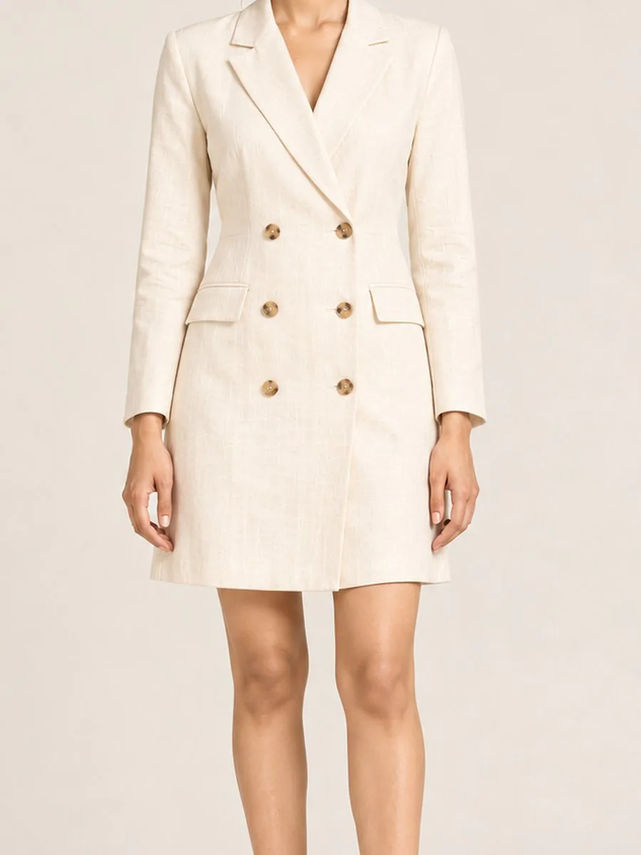 Lena Linen Blazer Dress, flat
