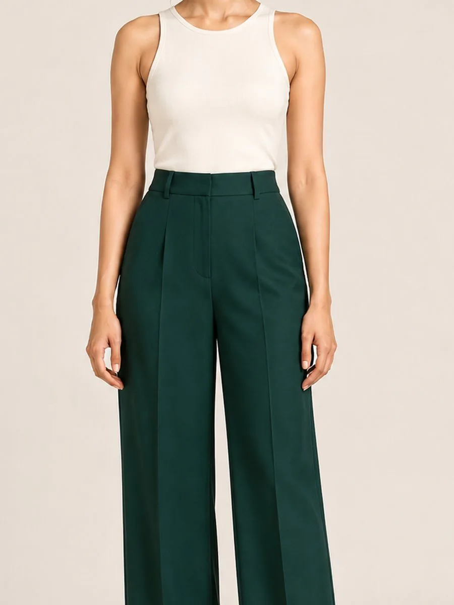 Tess Wide-leg Trousers, flat