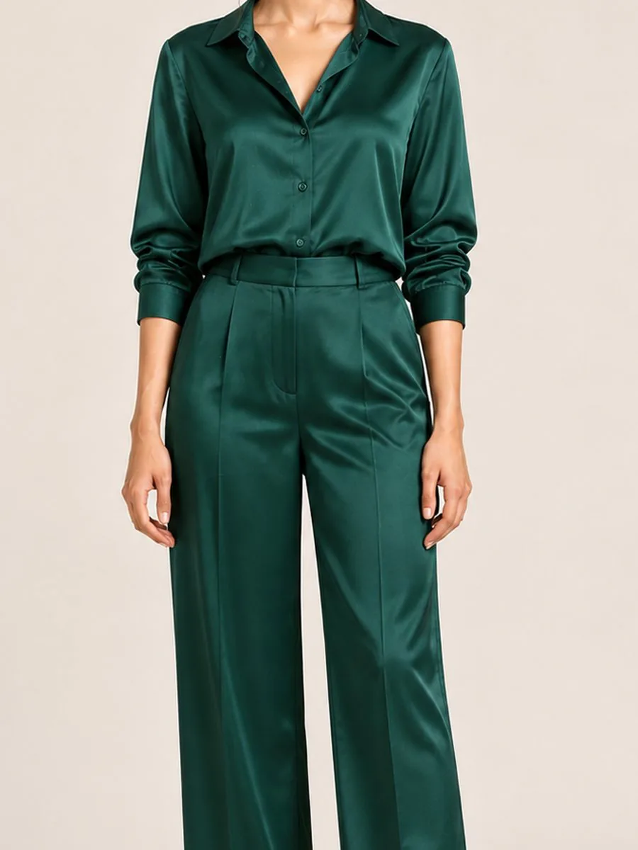 Zoya Satin Co-ord Set, flat